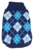 Argyle Style Ribbed Fashion Pet Sweater - X-Small
